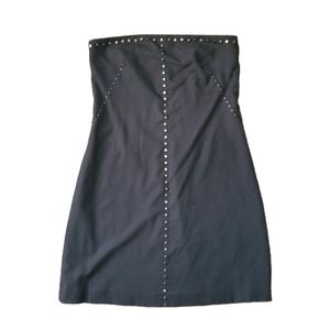 DKNY studded strapless wool dress